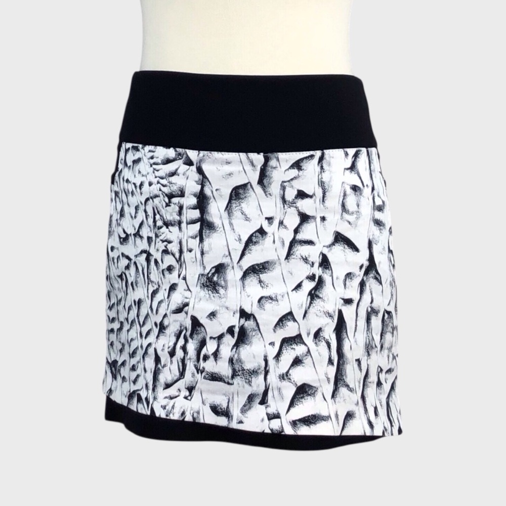HELMUT‎ LANG Strata Printed Mini Linen-Blend Skirt